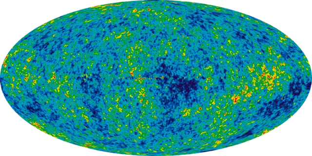 Figura 5: Fotografía de la radiación del fondo cósmico de microondas